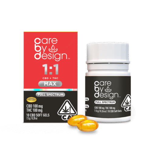 Care By Design - 1:1 MAX CBD - 10ct Higher THC