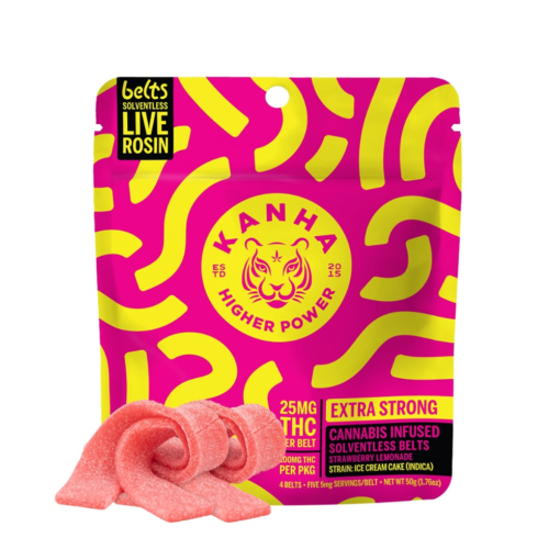 KANHA Live Rosin Belts Strawberry Lemonade Indica 4-pack