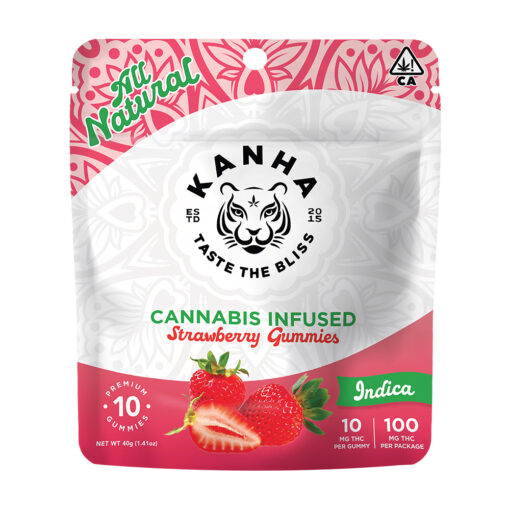 KANHA | Strawberry | Indica | 100mg THC | 10-pack