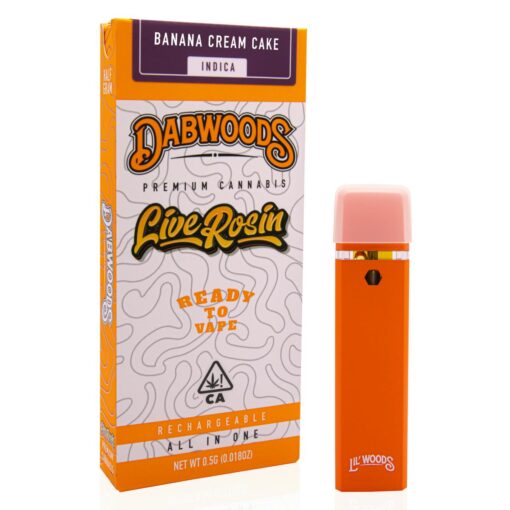 Dabwoods LILWOODS HALF GRAM LIVE ROSIN ALL IN ONE DEVICE BANANA CREAM CAKE