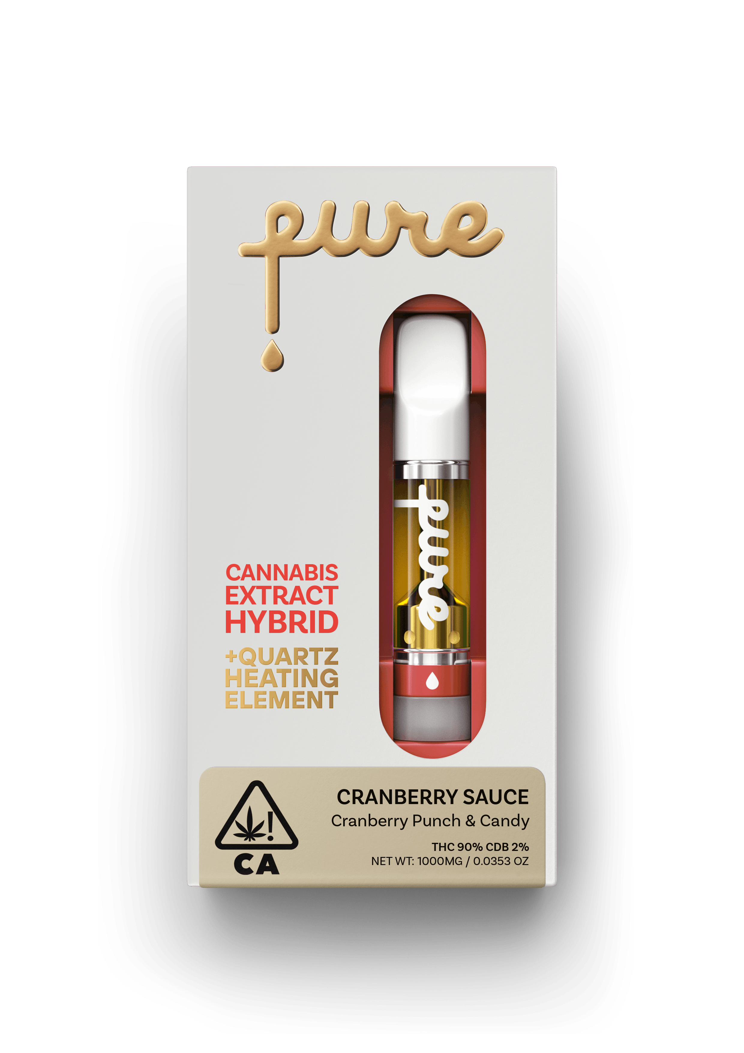 Pure Cannabis Extract 1g Cartridge - Cranberry Sauce - Hybrid